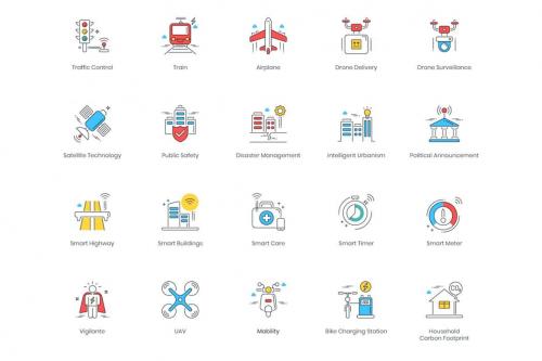 Deeezy - 88 Smart Technology Icons | Colorpop