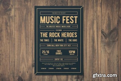 Rock Music Flyer Pack 14xPSD