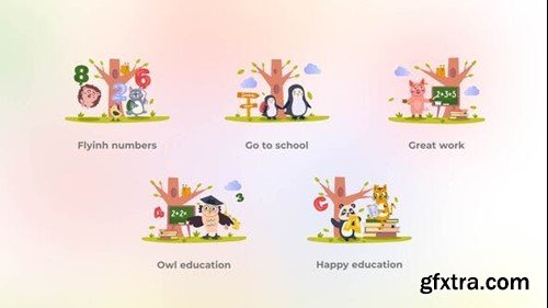 Videohive Go to School - School Animals 49928109