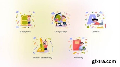 Videohive School Subjects - School Illustration 49953262