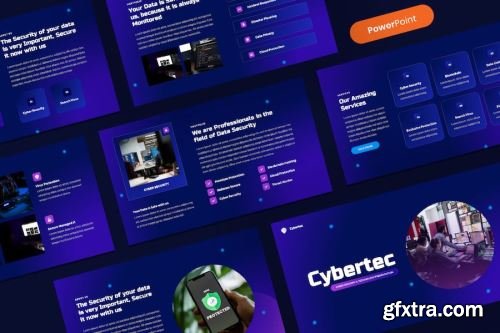 Cybersecurity PowerPoint Template Pack 15xPPTX