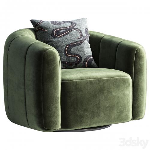 Swivel armchair CB2 Fitz