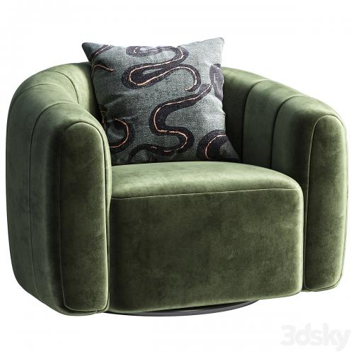 Swivel armchair CB2 Fitz