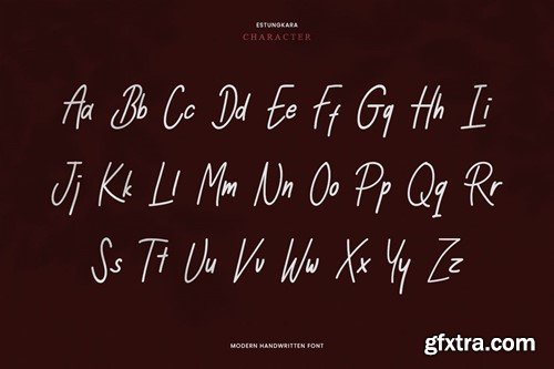 Estungkala - A modern monoline handwritten font WRD7AVD