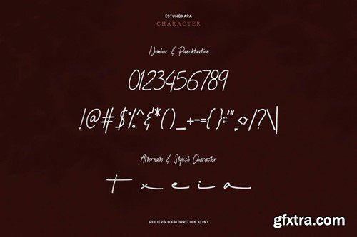 Estungkala - A modern monoline handwritten font WRD7AVD