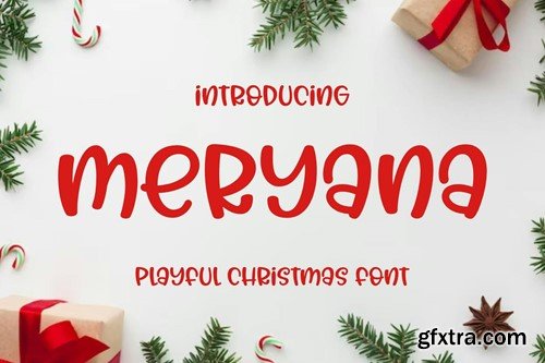 Meryana Font - A Modern Christmas Font FWFJ8F6
