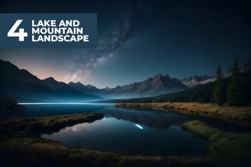 Deeezy - 4 Lake and Mountain Landscape Stock Images