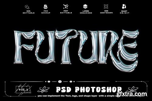 Future Chrome PSD Template Text Effect P6RFKV4