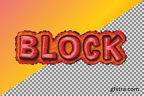 Block Text Effect 3RYA5N9