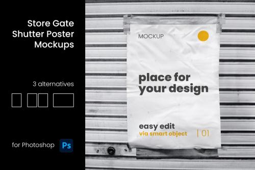 Deeezy - Store Gate Shutter Poster Mockups