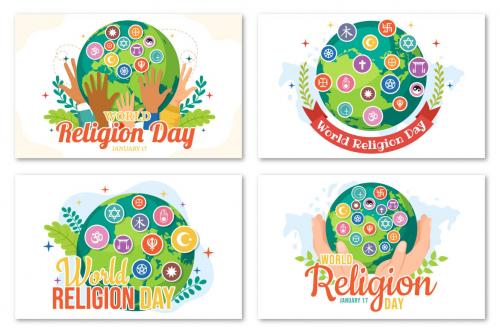 Deeezy - 12 World Religion Day Illustration