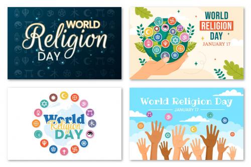 Deeezy - 12 World Religion Day Illustration