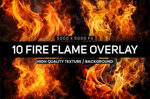 Fire Flames Backgrounds and Overlays