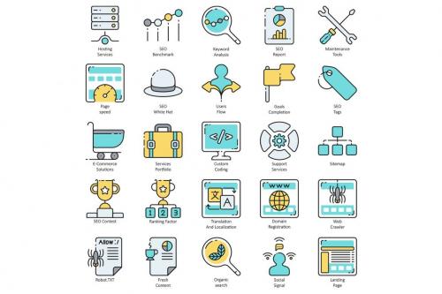 Deeezy - 100 SEO Internet Marketing Icons | Aqua