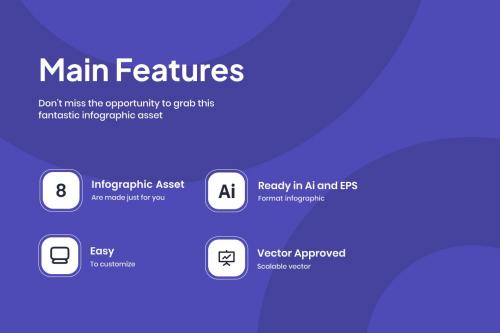 Roadmap infographic Asset Illustrator