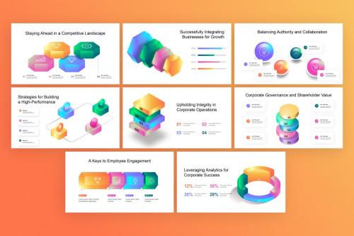 3D Business Infographic Asset Illustrator