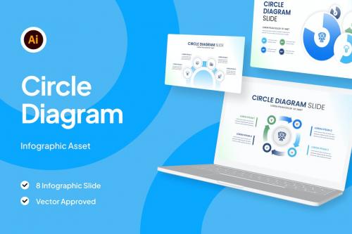 Circle Diagram Gradient Asset Illustrator