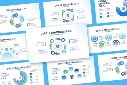 Circle Diagram Gradient Asset Illustrator