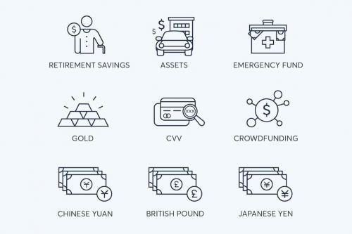 Deeezy - 78 Fintech Line Icons