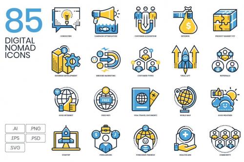 Deeezy - 85 Digital Nomad Icons | Kinetic