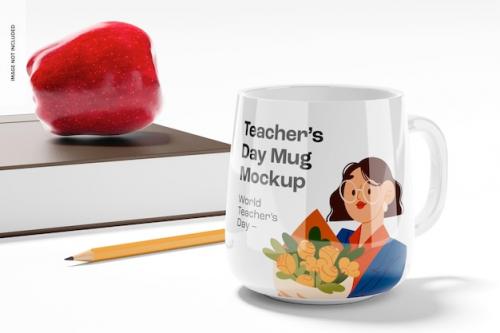 Teachers Day Mug Mockup, Right View