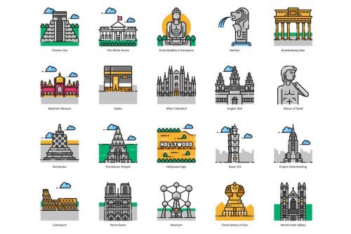 Deeezy - 101 Landmark & Building Icons | Aesthetic