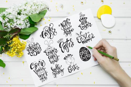 Deeezy - Easter quotes Spring lettering