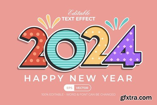 2024 New Year Text Effect Fun Style WVZZQUN