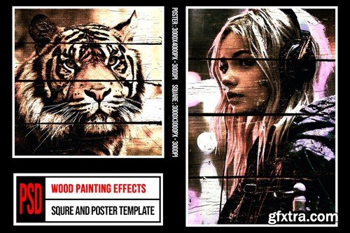Square & Poster - Wood Painting Effects YGZTBZ6