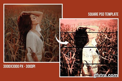 Square & Poster - Wood Painting Effects YGZTBZ6