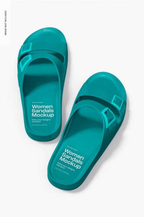 Women Sandals Mockup, Close Up