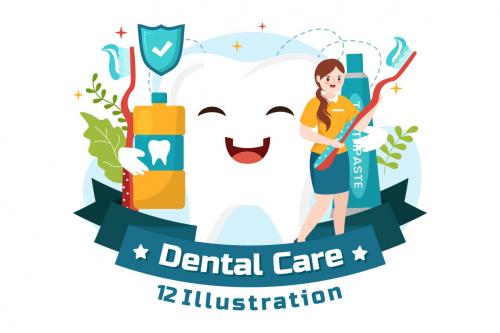 Deeezy - 12 Dental Care Illustration
