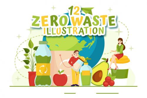 Deeezy - 12 Zero Waste Vector Illustration