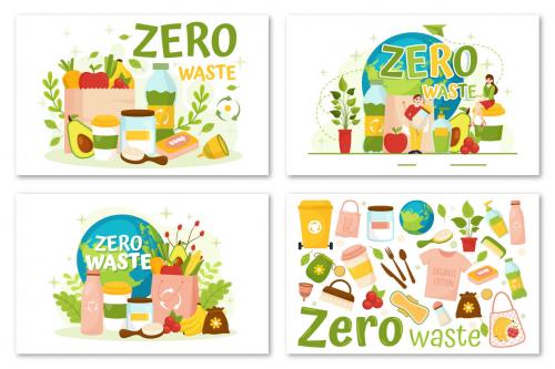 Deeezy - 12 Zero Waste Vector Illustration