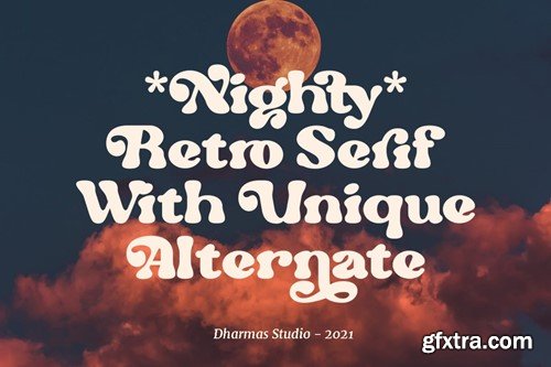 Nighty - Modern Retro Font SRSZ2CC