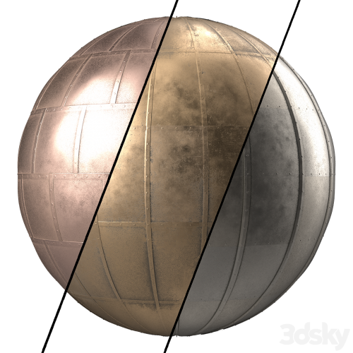 Metal panel Materials 1- 3 Metal panel, Pbr 4k Seamless