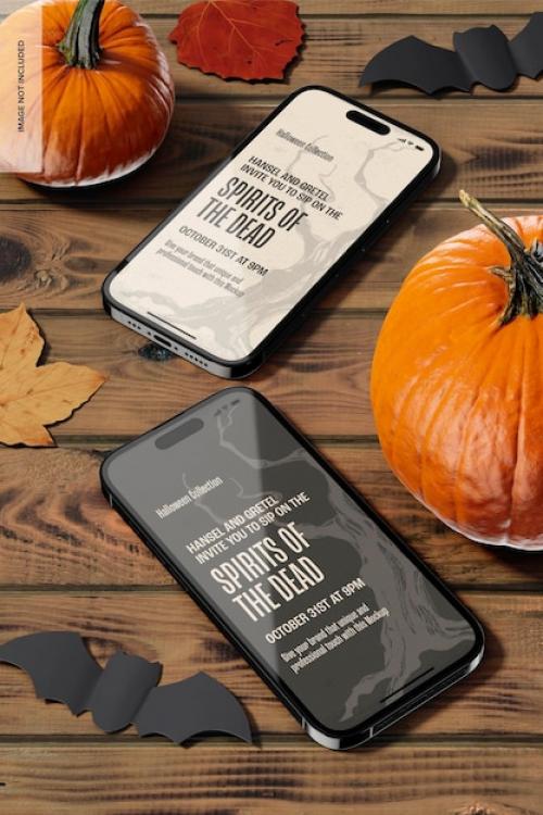 Promotional Halloween Iphone 14 Pro Mockup