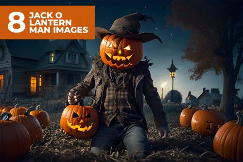 Deeezy - 8 Jack O Lantern Man Stock Images