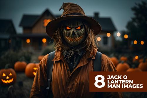 Deeezy - 8 Jack O Lantern Man Stock Images