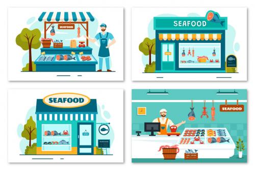Deeezy - 14 Seafood Market Illustration 