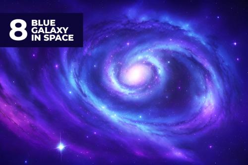 Deeezy - 8 Blue Galaxy Stock Images