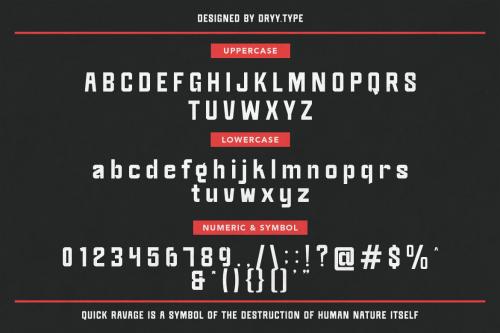 Deeezy - Quick Ravage - SANS SERIF TYPEFACE