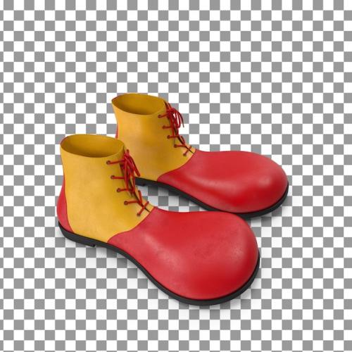 Psd 3d Clown Shoes On Isolated And Transparent Background