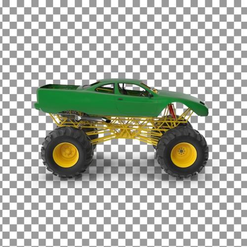 Psd 3d Monster Truck On Isolated And Transparent Background