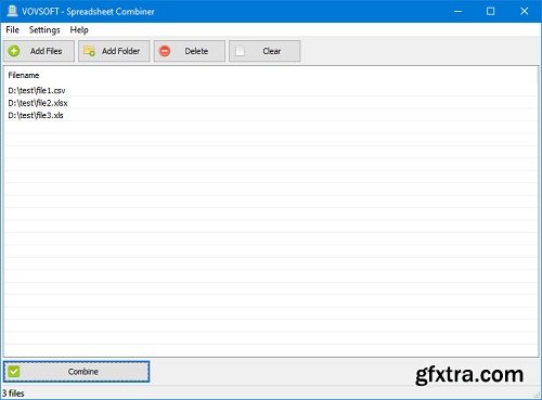 VovSoft Spreadsheet Combiner 1.1