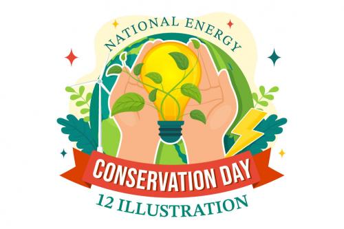 Deeezy - 12 National Energy Conservation Day Illustration