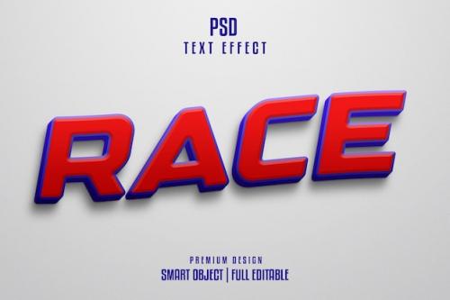 Race Editable 3d Text Effect Template