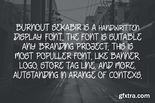 Burnout Sekabir - Handwritten Font CRYCMD7