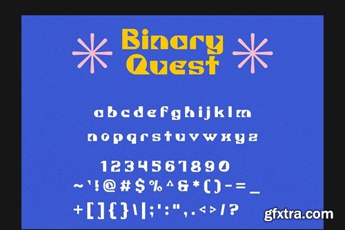 Binary Quest - Computer Inspired Typeface C7MPYMN