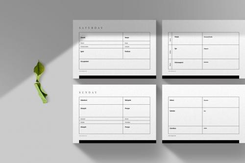 Weekly Planner Landscape Template